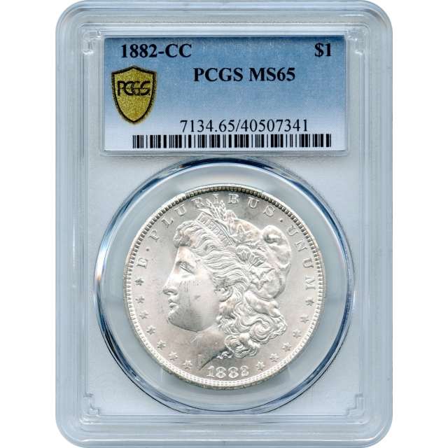 1882-CC $1 Morgan Silver Dollar PCGS MS65