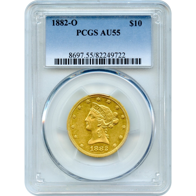 1882-O $10 Liberty Head Eagle, PCGS AU55 
