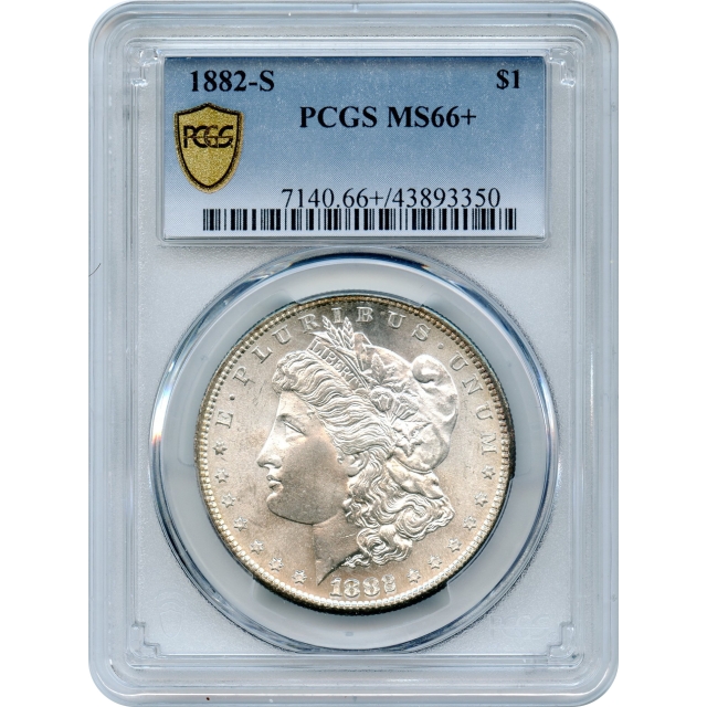 1882-S $1 Morgan Silver Dollar PCGS MS66+