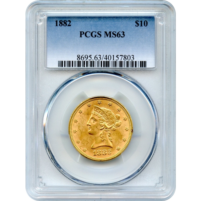 1882 $10 Liberty Head Eagle PCGS MS63