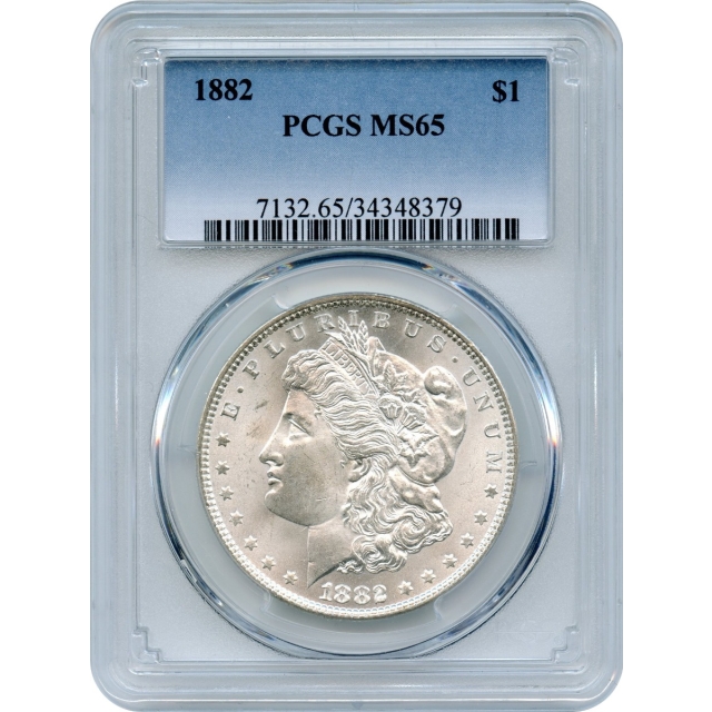 1882 $1 Morgan Silver Dollar PCGS MS65