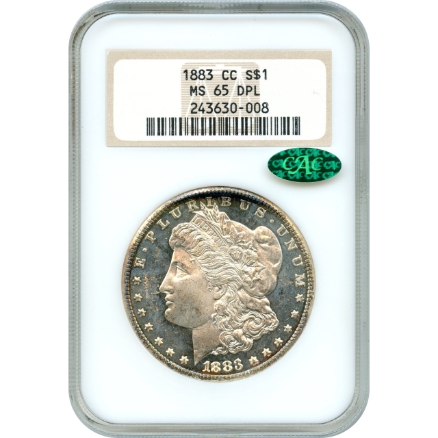1883-CC $1 Morgan Silver Dollar NGC MS65 Deep Prooflike (CAC)