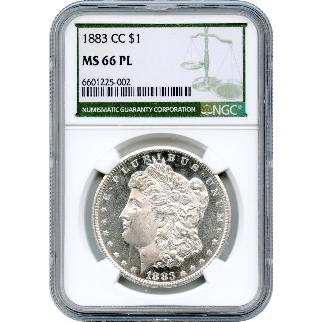 1883-CC $1 Morgan Silver Dollar NGC MS66 Prooflike