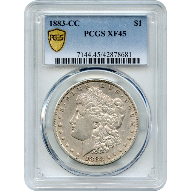 1883-CC $1 Morgan Silver Dollar PCGS XF45