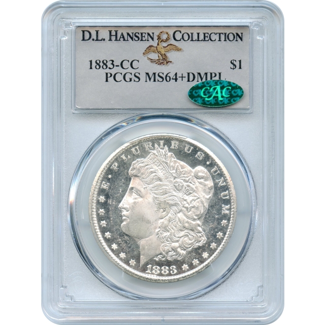 1883-CC $1 Morgan Silver Dollar PCGS MS64+DMPL (CAC)