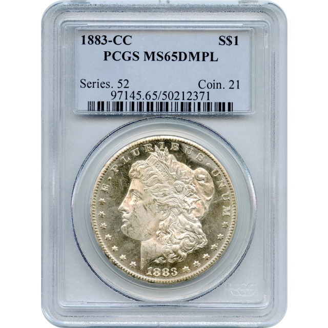 1883-CC $1 Morgan Silver Dollar, PCGS MS65DMPL