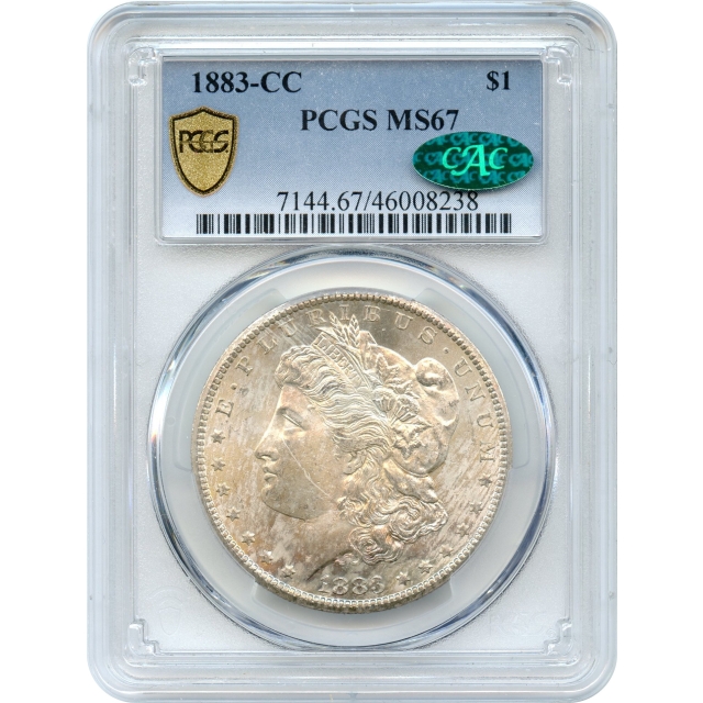 1883-CC $1 Morgan Silver Dollar PCGS MS67 (CAC)