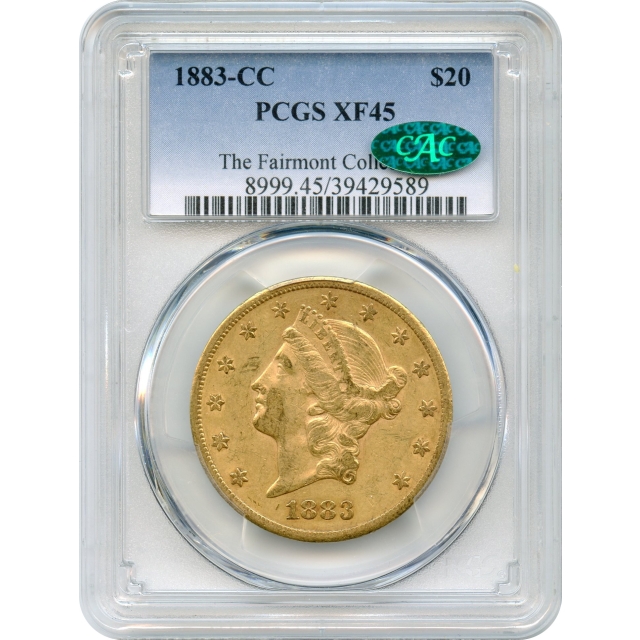 1883-CC $20 Liberty Head Double Eagle PCGS XF45 (CAC)
