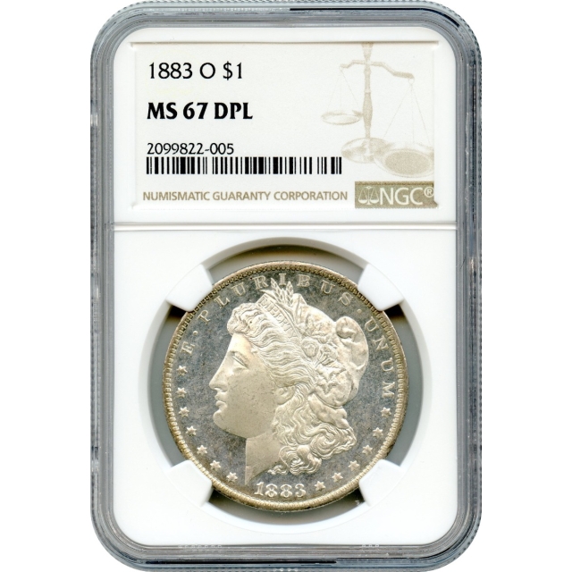 1883-O $1 Morgan Silver Dollar NGC MS67 DPL "Sole Finest in DPL" 