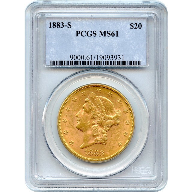 1883-S $20 Liberty Head Double Eagle PCGS MS61