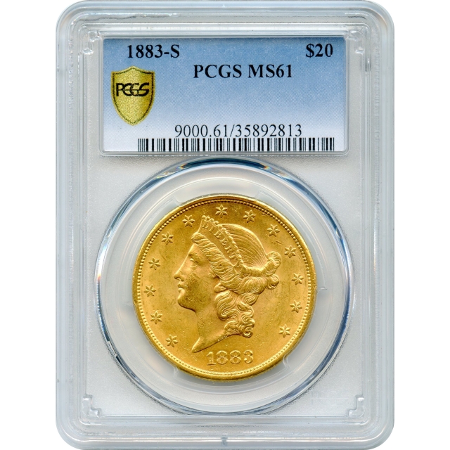 1883-S $20 Liberty Head Double Eagle PCGS MS61