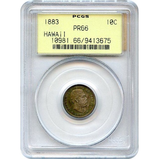 1883 Hawaiian 10C PCGS PR66