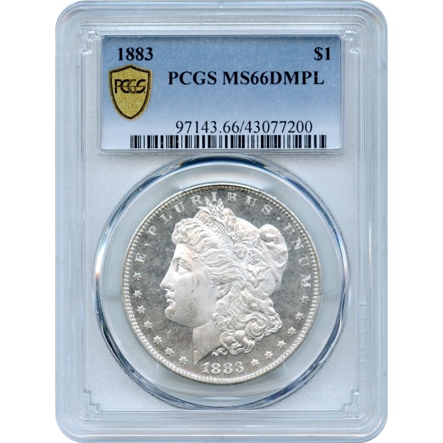 1883 $1 Morgan Silver Dollar PCGS MS66DMPL