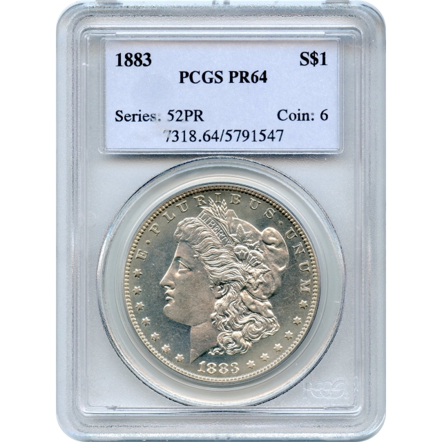 1883 $1 Morgan Silver Dollar PCGS PR64