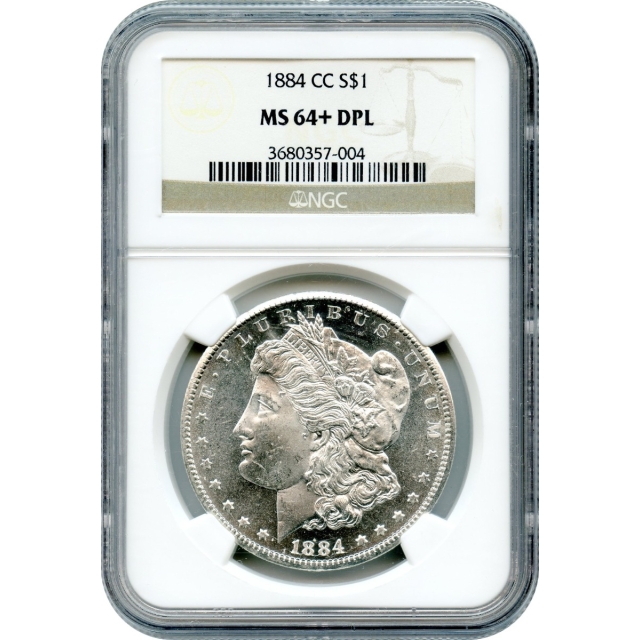 1884-CC $1 Morgan Silver Dollar NGC MS64+DMPL