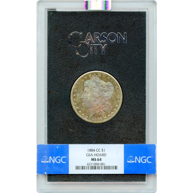 1884-CC $1 Morgan Silver Dollar NGC MS64 Ex. GSA Hoard, Box & COA included