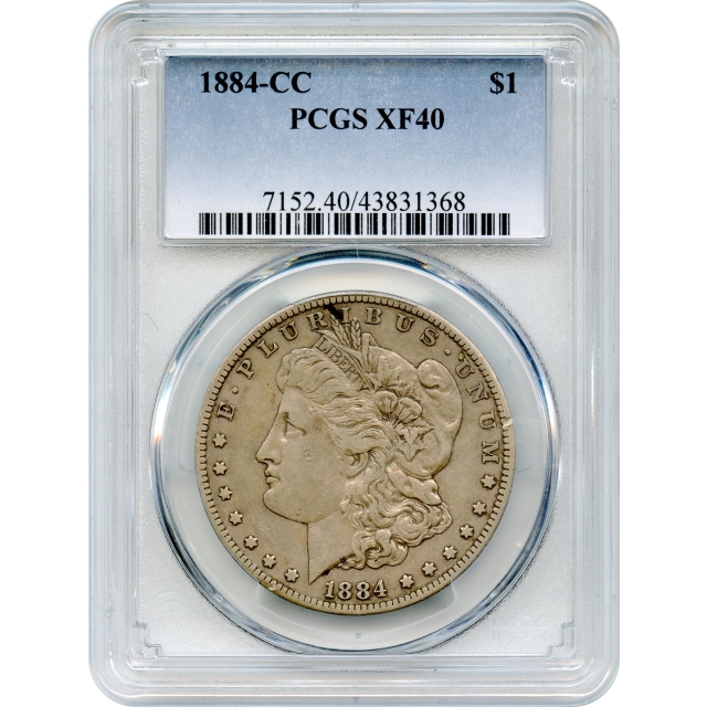 1884-CC $1 Morgan Silver Dollar PCGS XF40