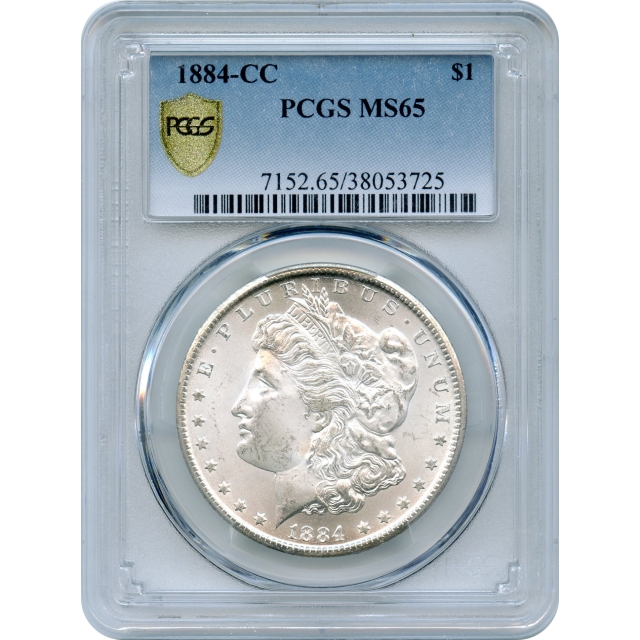 1884-CC $1 Morgan Silver Dollar PCGS MS65