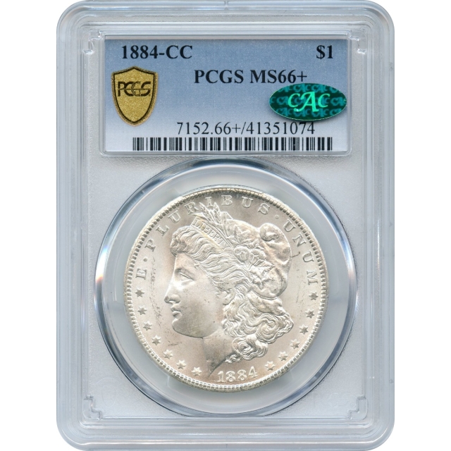1884-CC $1 Morgan Silver Dollar PCGS MS66+ (CAC)