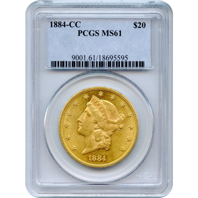 1884-CC $20 Liberty Head Double Eagle PCGS MS61