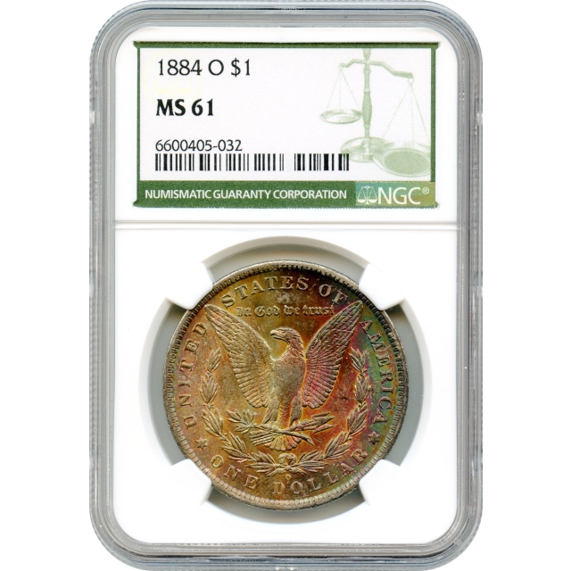 1884-O $1 Morgan Silver Dollar NGC (Green Label) MS61