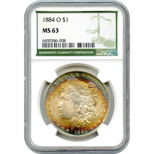 1884-O $1 Morgan Silver Dollar NGC (Green Label) MS63