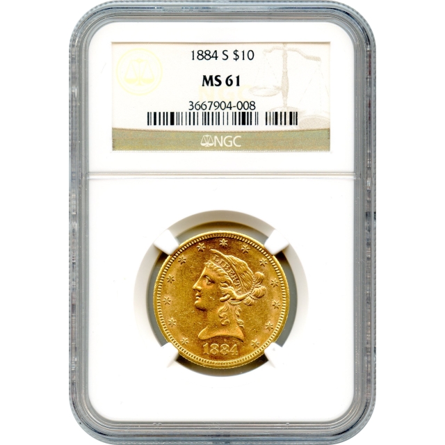 1884-S $10 Liberty Head Eagle NGC MS61