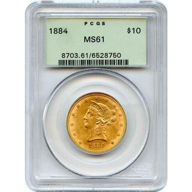 1884 $10 Liberty Head Eagle PCGS MS61
