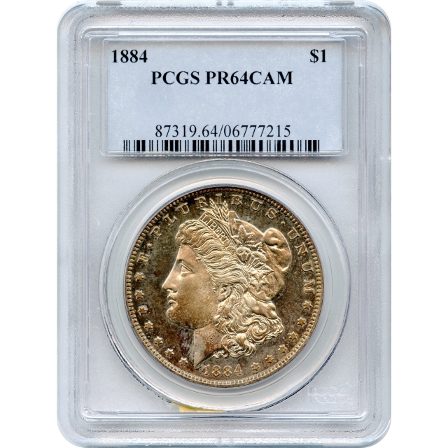 1884 $1 Morgan Silver Dollar PCGS PR64CAM