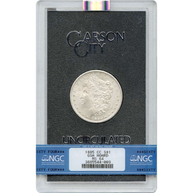 1885-CC $1 Morgan Silver Dollar GSA Hoard NGC MS64