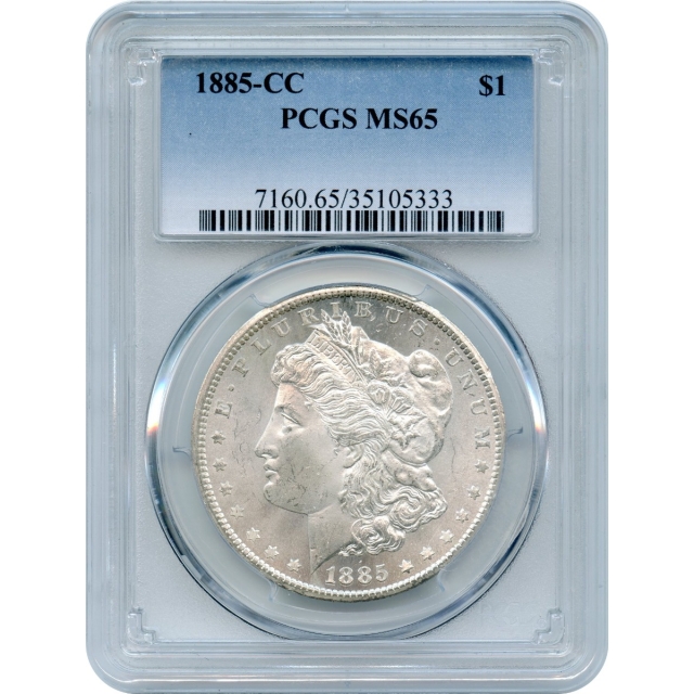 1885-CC $1 Morgan Silver Dollar PCGS MS65