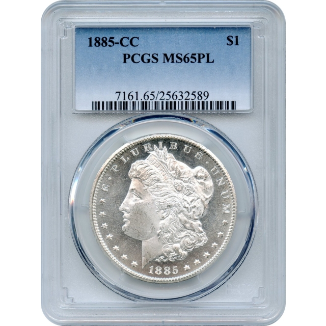 1885-CC $1 Morgan Silver Dollar PCGS MS65PL
