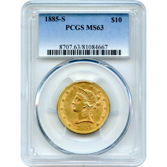 1885-S $10 Liberty Head Eagle PCGS MS63