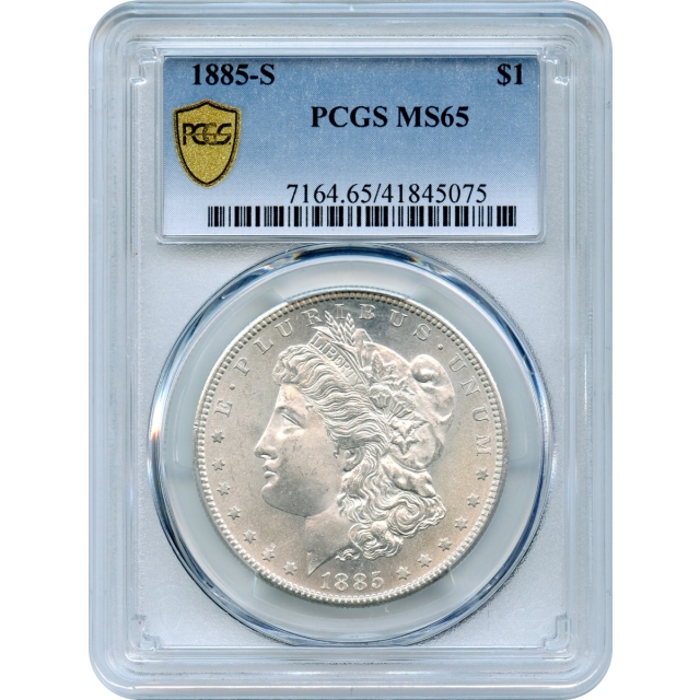 1885-S $1 Morgan Silver Dollar PCGS MS65
