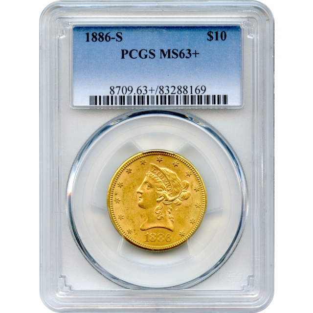 1886-S $10 Liberty Head Eagle PCGS MS63+