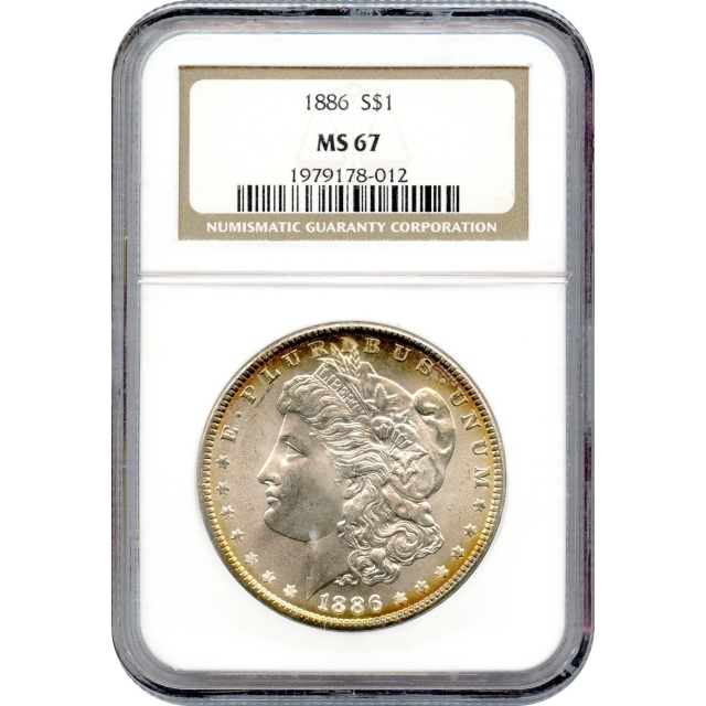 1886 $1 Morgan Silver Dollar NGC MS67