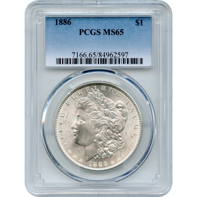 1886 $1 Morgan Silver Dollar PCGS MS65