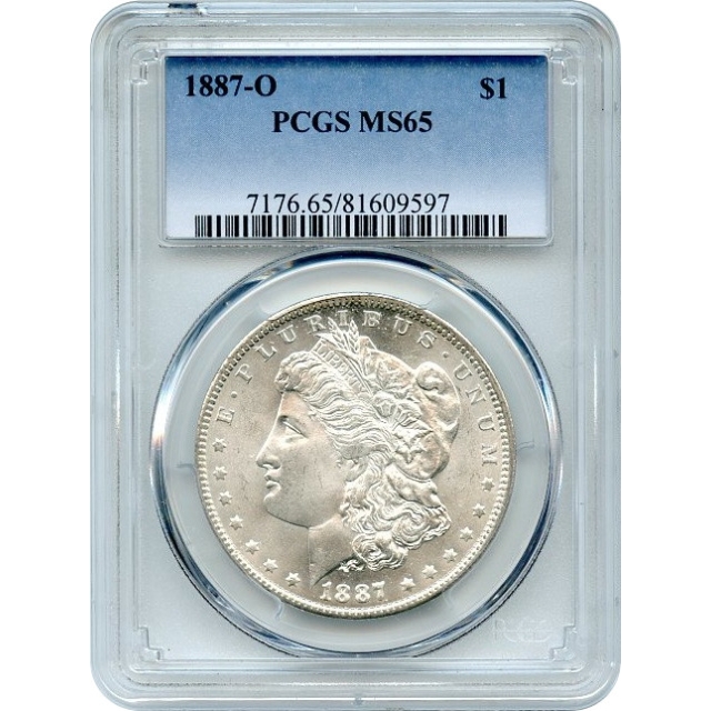 1887-O $1 Morgan Silver Dollar PCGS MS65