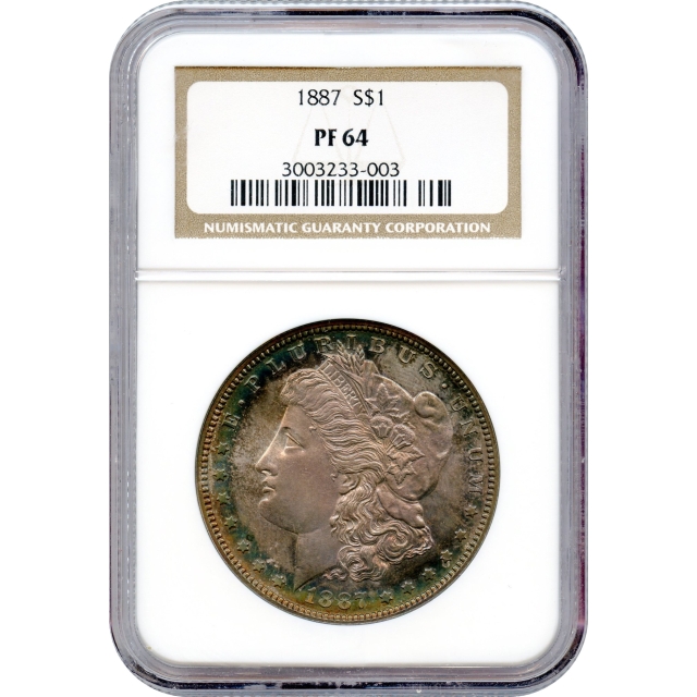 1887 $1 Morgan Silver Dollar NGC PR64