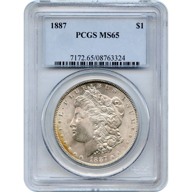 1887 $1 Morgan Silver Dollar PCGS MS65