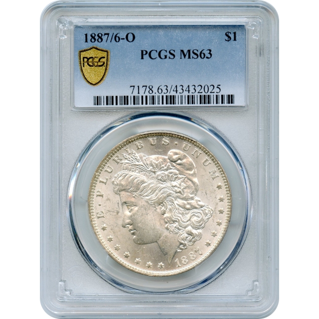 1887/6-O $1 Morgan Silver Dollar PCGS MS63