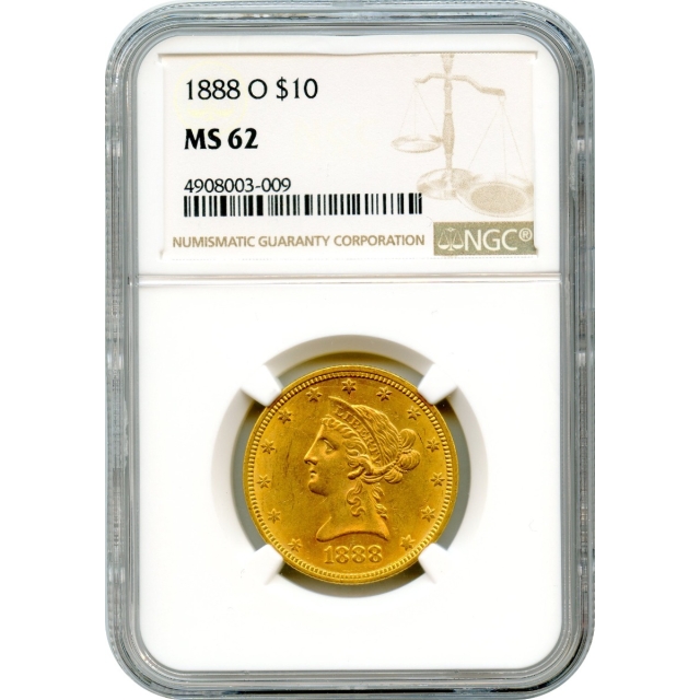 1888-O $10 Liberty Head Eagle NGC MS62