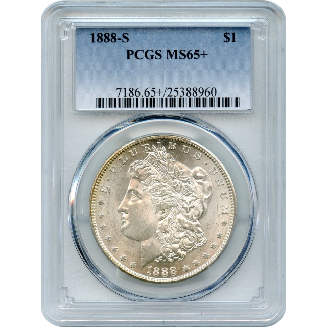 1888-S $1 Morgan Silver Dollar PCGS MS65+