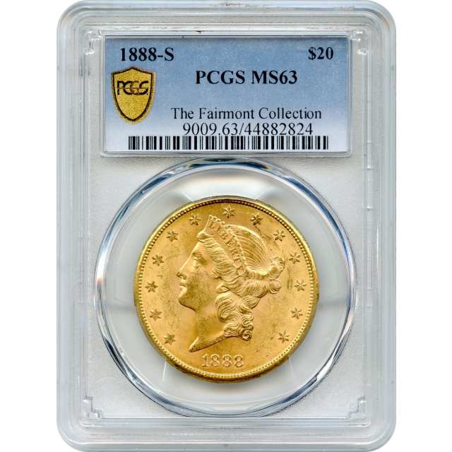 1888-S $20 Liberty Head Double Eagle PCGS MS63 Ex. Fairmont Collection