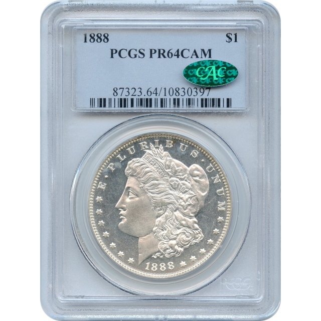 1888 $1 Morgan Silver Dollar PCGS PR64CAM (CAC)