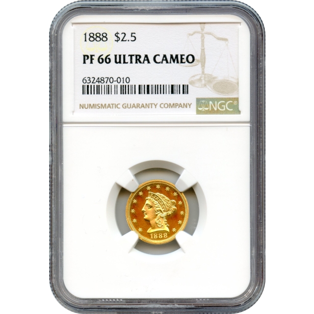 1888 $2.50 Liberty Head Quarter Eagle NGC PR66UCAM