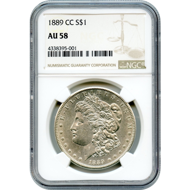 1889-CC $1 Morgan Silver Dollar NGC AU58