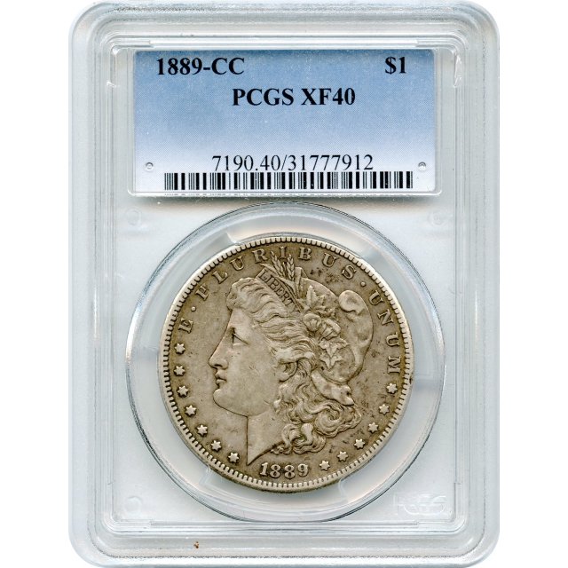 1889-CC $1 Morgan Silver Dollar PCGS XF40