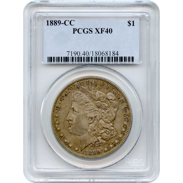 1889-CC $1 Morgan Silver Dollar PCGS XF40