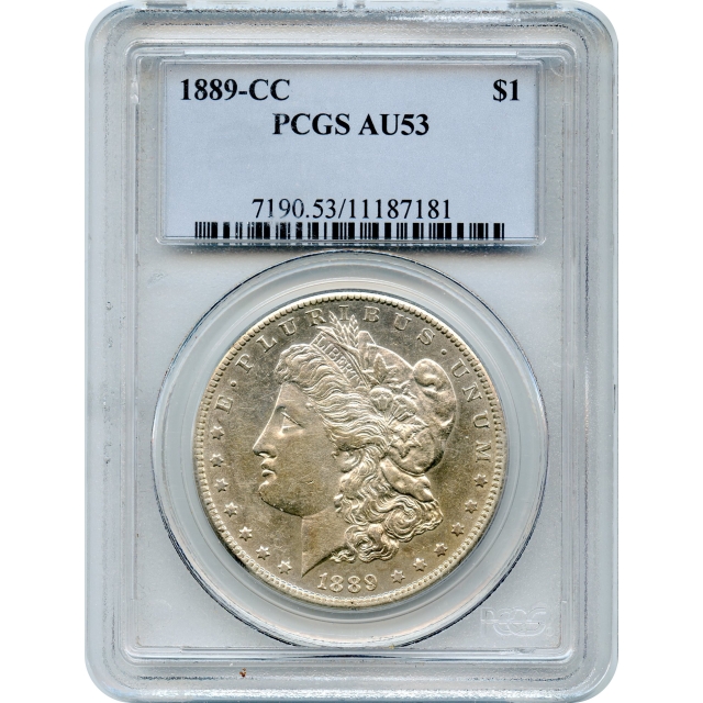 1889-CC $1 Morgan Silver Dollar PCGS AU53